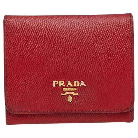 prada saffiano compact wallet